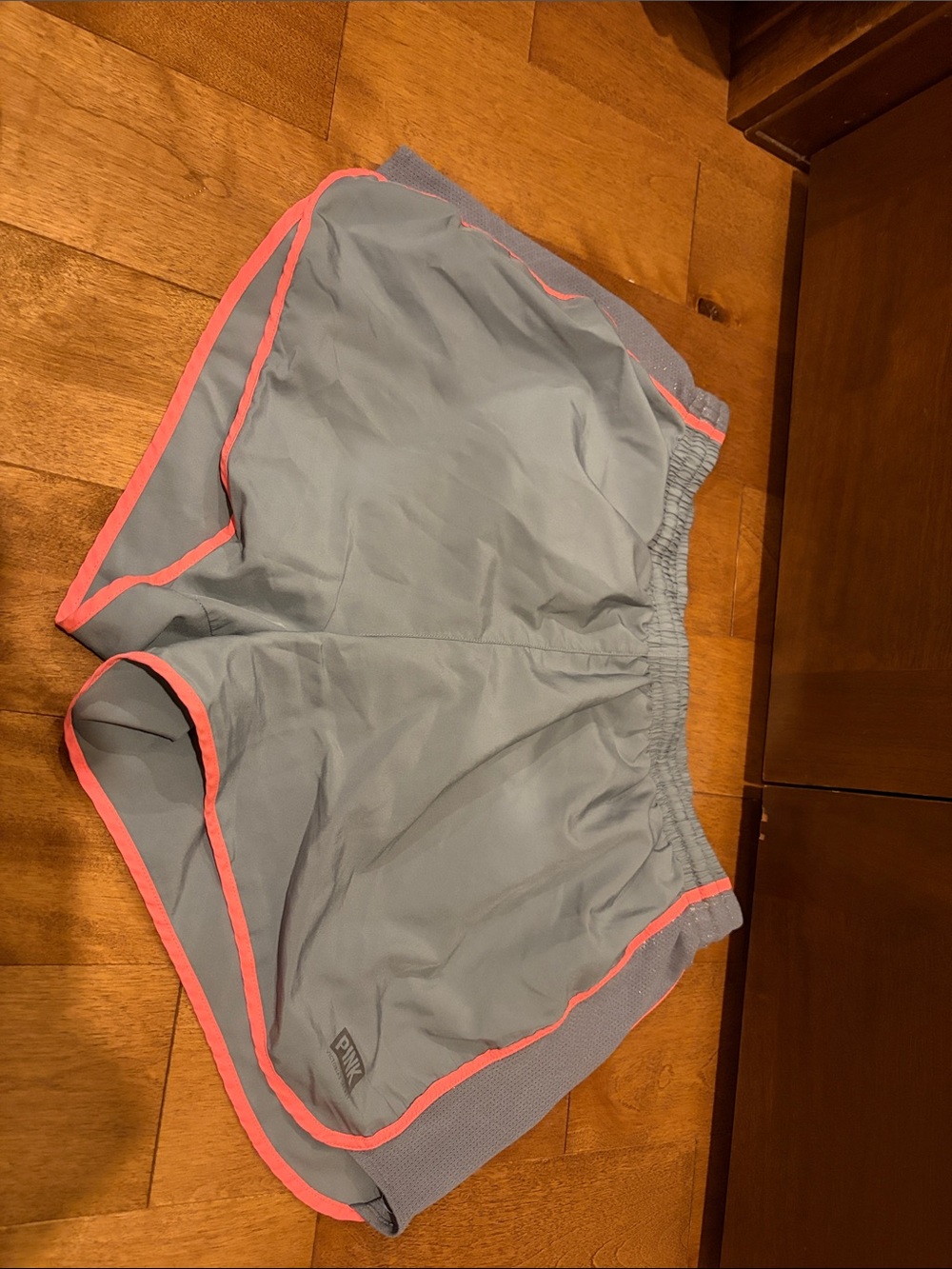 PINK Victoria's Secret Gray Athletic Shorts with Pink Trim